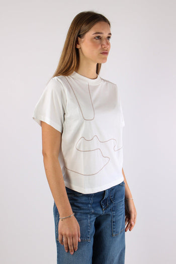 T-shirt Ricamo Organza Off White - 7