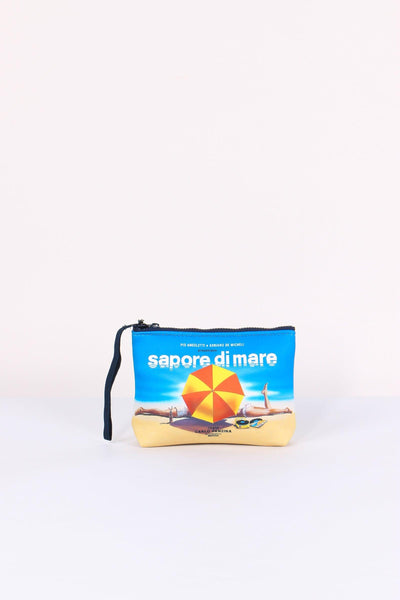 Aline Pochette Stampa Azzurro