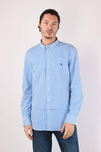 Camicia Slim Popeline Riga Light Blu/white - 3