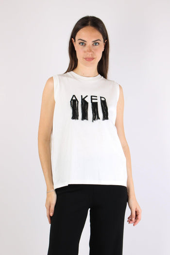 T-shirt Frange Bianco - 2