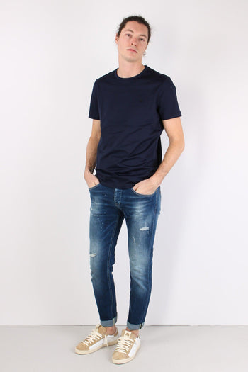 T-shirt Cotone Logo Blu - 4