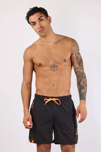 Costume Pantalone Cargo Nero - 2
