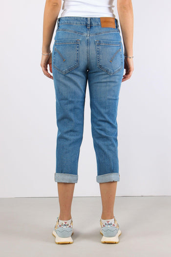 Koons Denim Stretch Bottone Gioiello Denim Scuro - 5