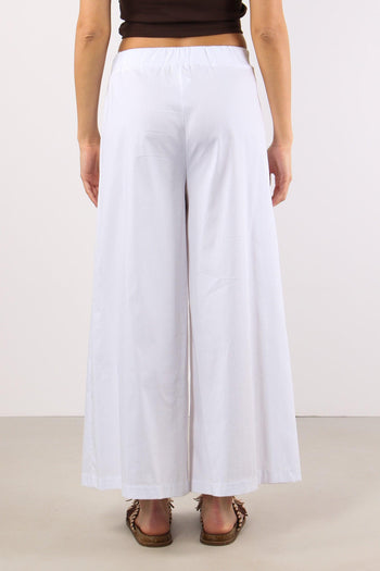 Pantalone Cropped Cotone Bianco - 4