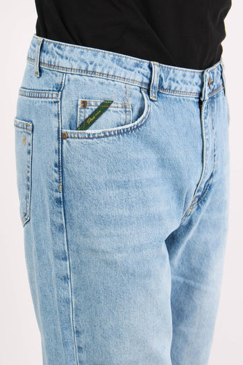 Denim Cropped Fit Denim Chiaro - 7