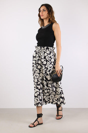 Gonna Lunga Fantasia Black/white - 3