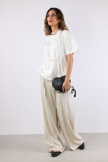 T-shirt Collana Perle Bianco - 5