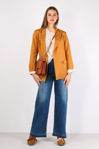 Blusa Mussola Apertura Davanti Burro - 4