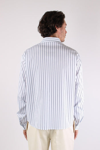 Barca Camicia Riga Tasca Blu/bianco - 5