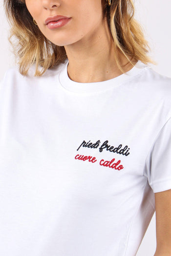 T-shirt Ricamo Piedi Freddi C Bianco - 6