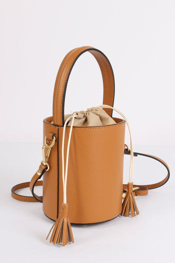 Borsa 100% Pelle Made In Italy Cuoio - 4