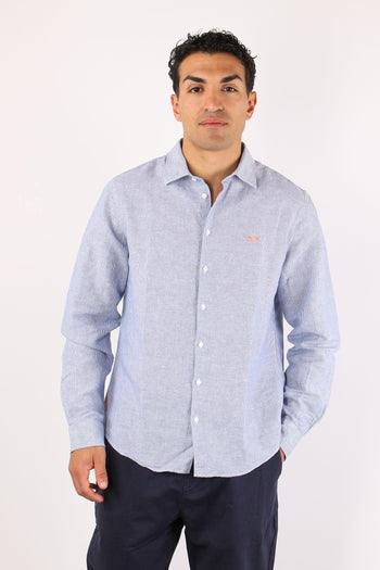 Camicia Misto Lino Riga Navy - 2