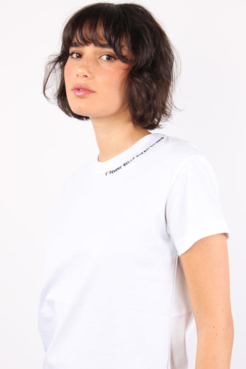 T-shirt Ricamo E Smepre Bello Bianco - 6