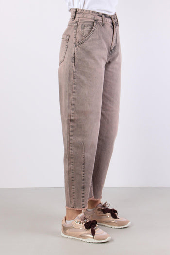 Jeans Barrel Sporcato Rosa - 6