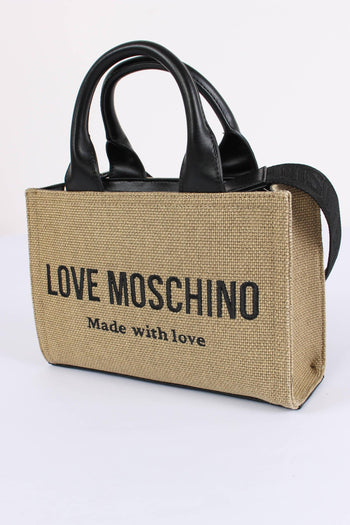 Borsa 2 Manici Logo Canvas Oro - 5