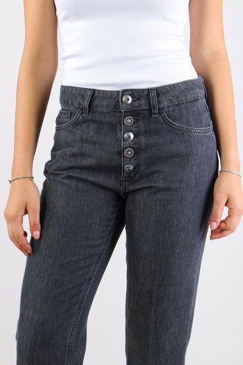 Koons Denim Loose Bottone Gioiello Nero - 8