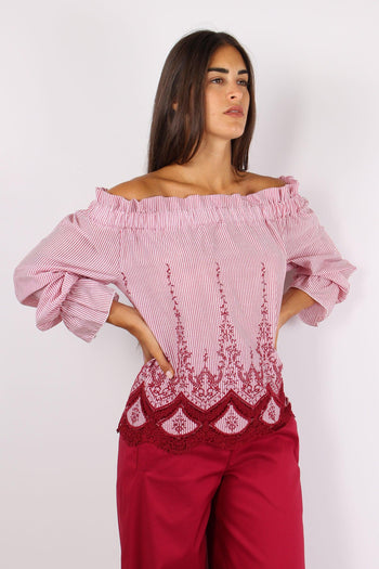 Top Riga Sangallo Bianco/rosso - 6