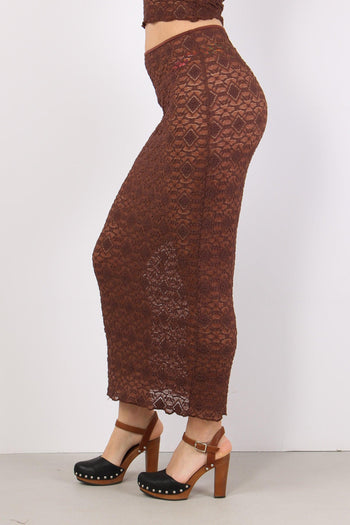 Gonna Lunga Macrame Moro - 3