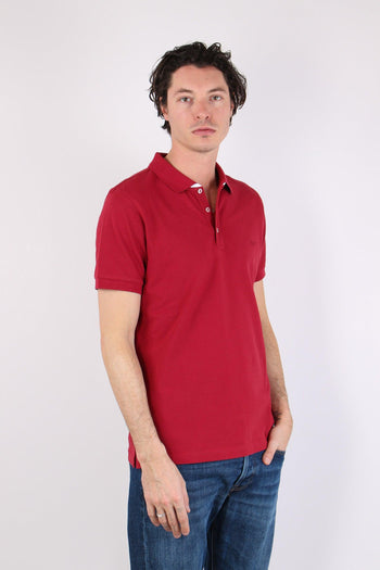 Polo Colletto Contrasto Rosso - 6