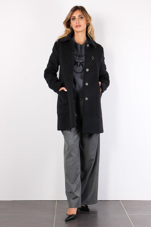 Cappotto Misto Cashmere Nero - 2