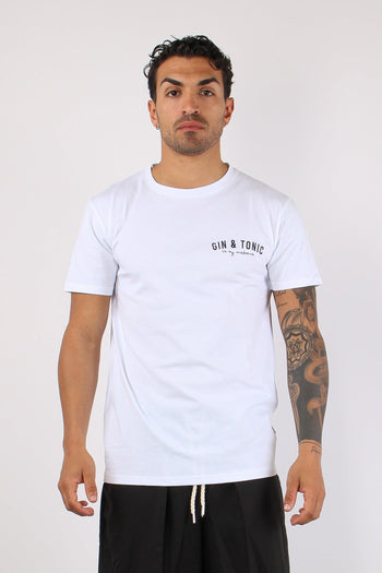 T-shirt Ricamo Gin & Tonic Bianco - 5