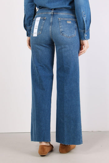 Jeans Flare Basico Denim Scuro - 4