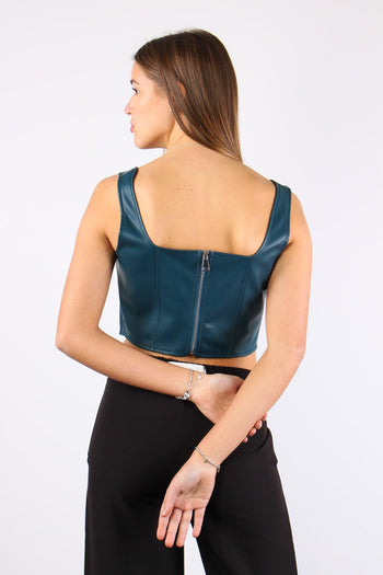 Top Corto Ecopelle Ottanio - 3