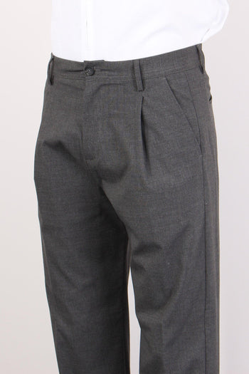 Mente Pantalone Dritto Pence Grigio - 7