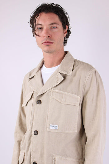 Feel Jacket Gabardina Bottoni Beige - 8