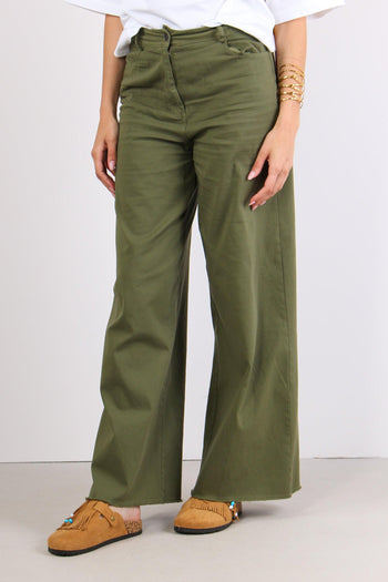 Pantalone Cotone Gamba Larga Militare - 3
