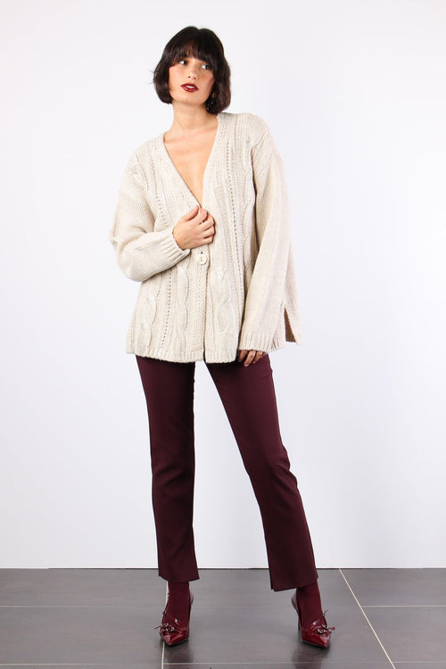 Yvonne Cardigan Spalmato Birch Beige - 2