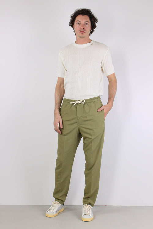 Pantalone Viscosa Lino Oliva