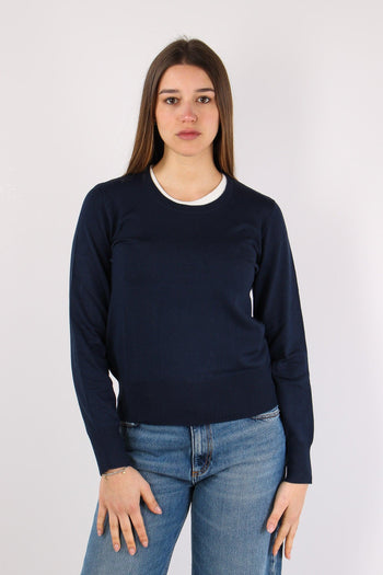 Maglia Girocollo M/l Viscosa Blu - 2