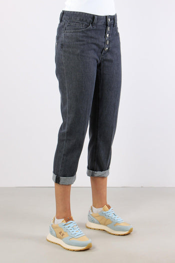 Koons Denim Loose Bottone Gioiello Nero - 9