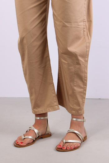 Pantalone Barrel Tessuto Legge Biscotto - 6
