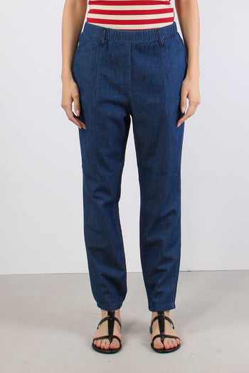 Pantalone Chambray Elastico Di Denim - 2
