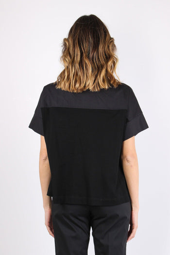T-shirt Tasche Fiore Nero - 3