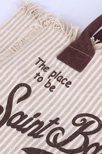 Vanity Canvas Righe Beige/moro - 9