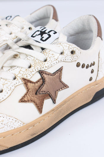 Sneakers Week Star Borchie Bianco/bronzo - 7