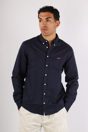 Camicia Basica Lino Navy Blue - 2