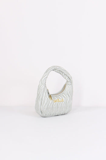 Mini Hobo Matelasse Plisse Argento - 4