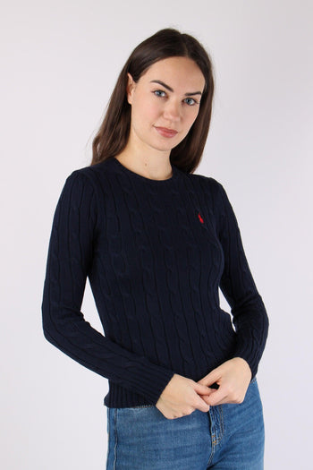 Pullover Girocollo Trecce Hunter Navy - 6
