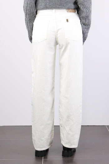 Pantalone Bull Gamba Dritta Bianco Lana - 3