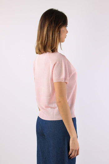 Maglia M/m Filo Cotone Rosa - 6