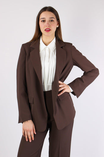 Lasty Giacca Fluida Monopetto Chocolate - 5