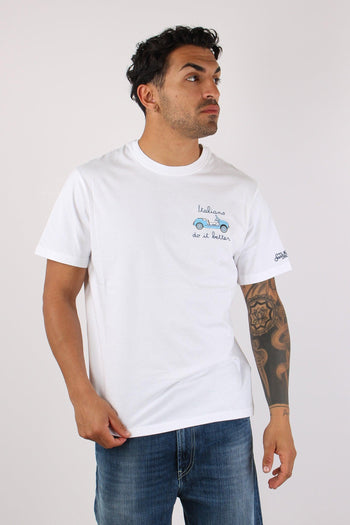 T-shirt Scritta Ricami Italians Spiaggina - 3