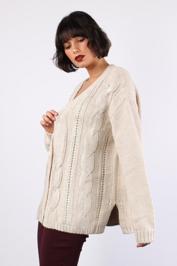 Yvonne Cardigan Spalmato Birch Beige - 6