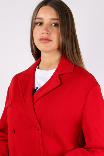 Giacca Doppiopetto Squadrata F Rosso - 8