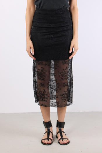 Gonna Tubo Pizzo Nero - 2