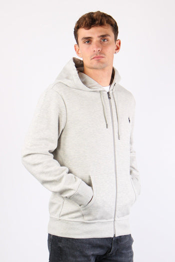 Felpa Zip Cappuccio Logo Sport Heather - 4